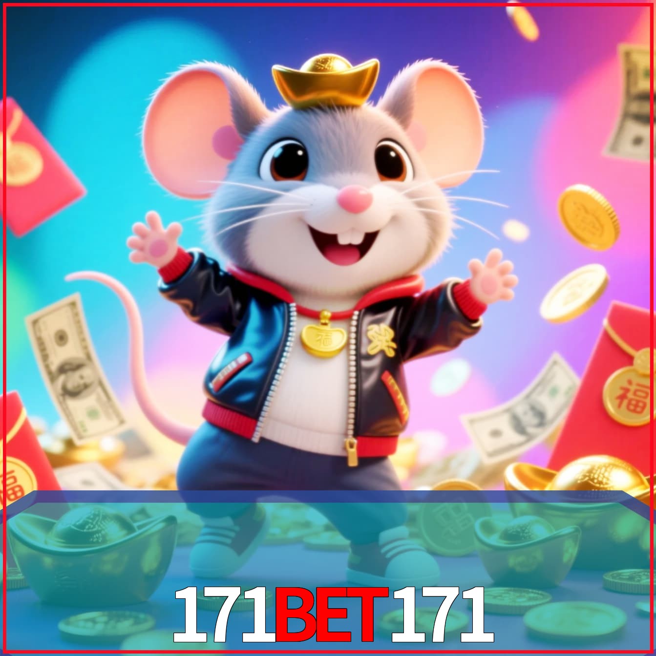 Slot machine 3D icon with number 7 and 1